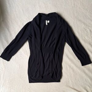 Frenchi Black Open Cardigan